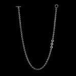 5mm Open-Link™ Necklace with Diamond Pendant - 26" in 18K white gold, back view