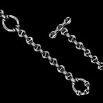 5mm Open-Link™ Necklace with Diamond Pendant - 42" in 18K white gold, toggle closure detail