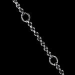 5mm Open-Link™ Necklace with Diamond Pendant - 42" in 18K white gold, view 3