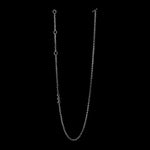 5mm Open-Link™ Necklace with Diamond Pendant - 42" in 18K white gold, back view
