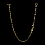 5mm Open-Link™ Necklace with Diamond Pendant - 22" in 18K yellow gold by HOORSENBUHS®, back view