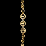 5mm Open-Link™ Necklace with Diamond Pendant - 42" in 18K yellow gold, view 2