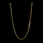 5mm Open-Link™ Necklace with Diamond Pendant - 26" in 18K yellow gold by HOORSENBUHS®, back view
