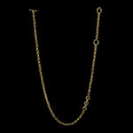 5mm Open-Link™ Necklace with Diamond Pendant - 30" in 18K yellow gold by HOORSENBUHS®, back view