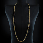 5mm Open-Link™ Necklace with Diamond Pendant - 42" in 18K yellow gold