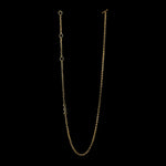 5mm Open-Link™ Necklace with Diamond Pendant - 42" in 18K yellow gold by HOORSENBUHS®, back view
