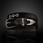 Black Lamb Fur Western Belt by HOORSENBUHS®