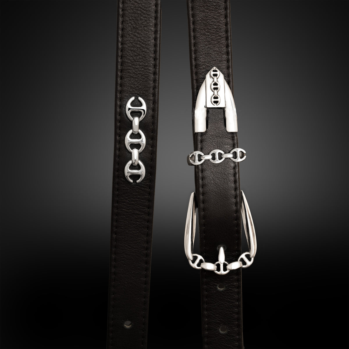 Smooth Leather Western Belt