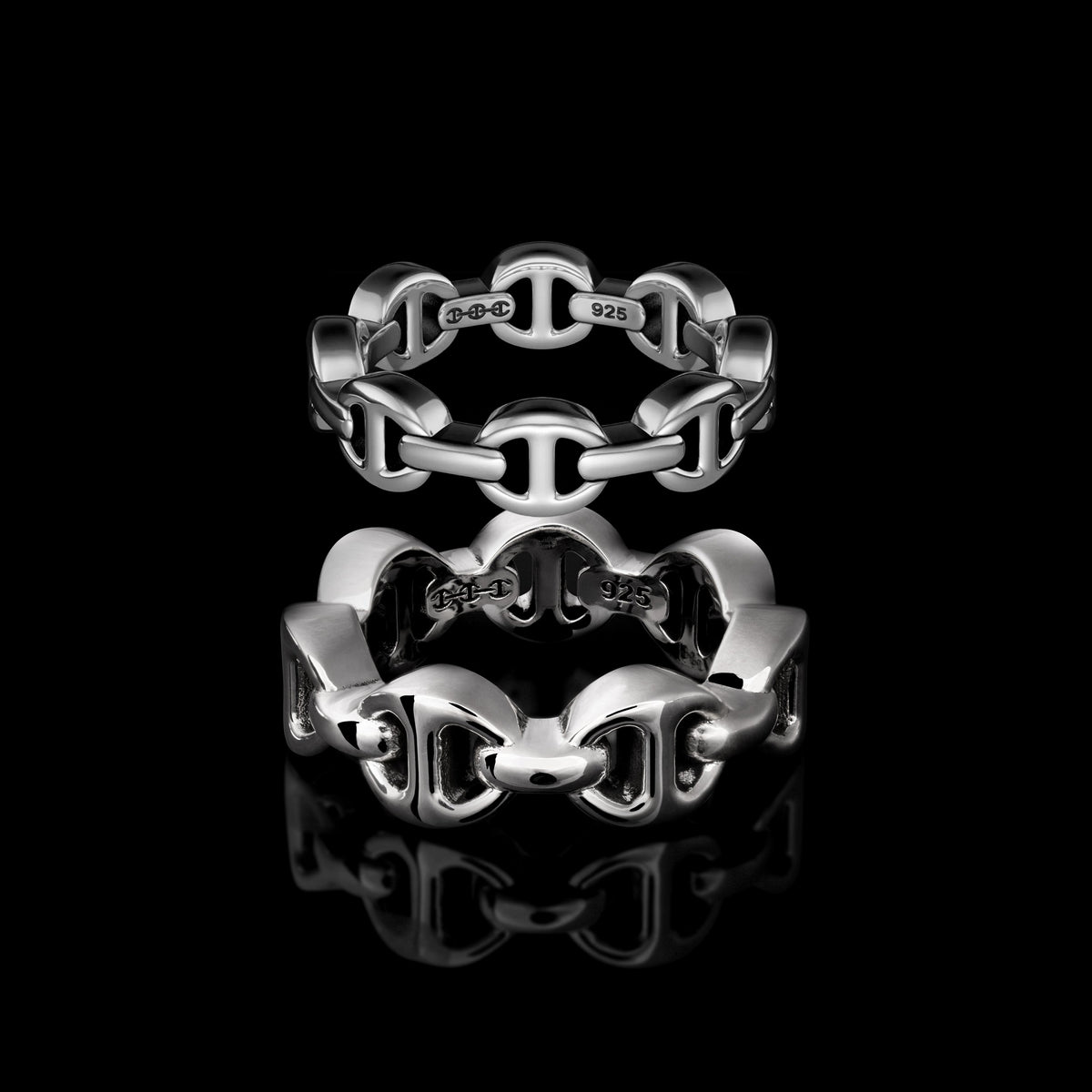 Mega Dame ring in sterling silver, view 3