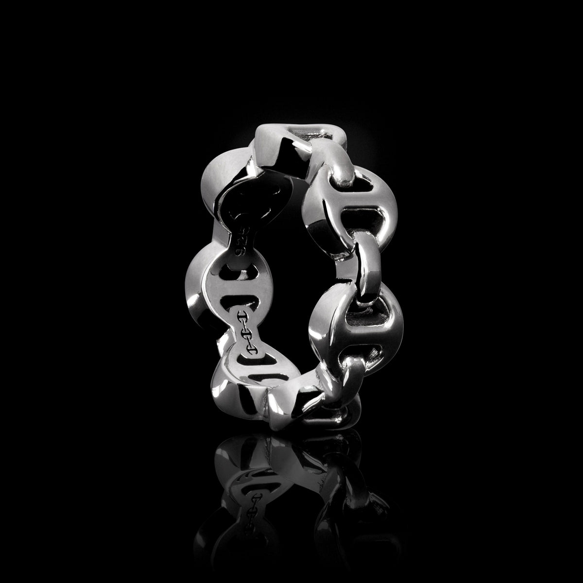 Mega Dame ring in sterling silver, view 2