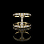 Dame Phantom with Diamonds ring in 18K gold by HOORSENBUHS®