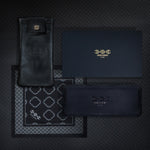 Model X eyewear in Black, case, closed