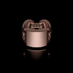 Quad Link Monogram ring in 18K rose gold