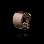 Quad Link Monogram ring in 18K rose gold, upright view