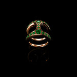 Brute Phantom with Emeralds ring in 18K gold