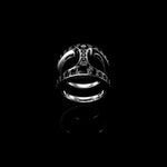 Brute Phantom with Black Diamonds ring in 18K gold, view 2