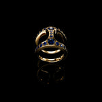 Brute Phantom with Sapphires ring in 18K gold by HOORSENBUHS®