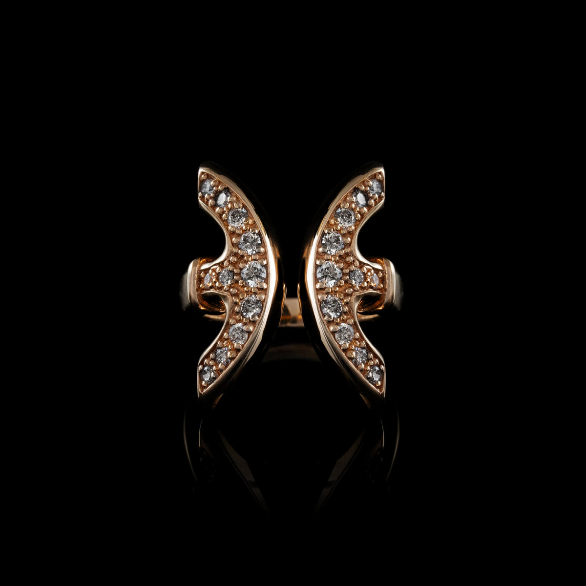 Revere with Diamonds ring in 18K rose gold