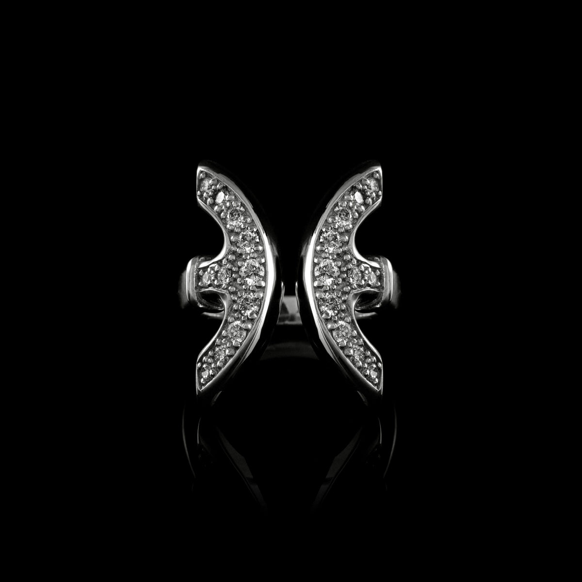 Revere with Diamonds ring in sterling silver by HOORSENBUHS®