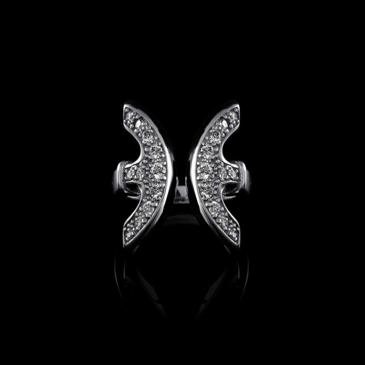 Revere with Diamonds ring in 18K white gold