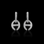 Klaasp with Diamonds earrings in 18K white gold