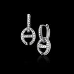 Klaasp with Diamonds earrings in 18K white gold, view 2