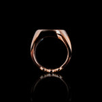 Signet Ring with Diamonds in 18K rose gold, view 3