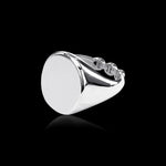 Signet Ring in 18K white gold, view 2