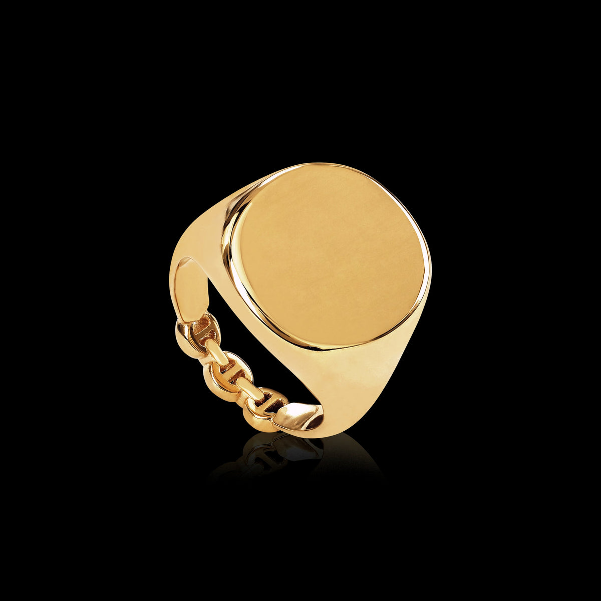 Signet Ring in 18K yellow gold, view 2