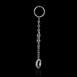 Bonded 3mm Open-Links with Five Link Pave ring in 18K white gold, view 2