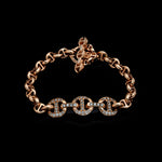 Antiquated Diamond ID Bracelet in 18K rose gold