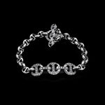 Antiquated Diamond ID Bracelet in 18K white gold