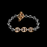 ID Bracelet Sterling Silver with 18K Gold in 18K rose gold