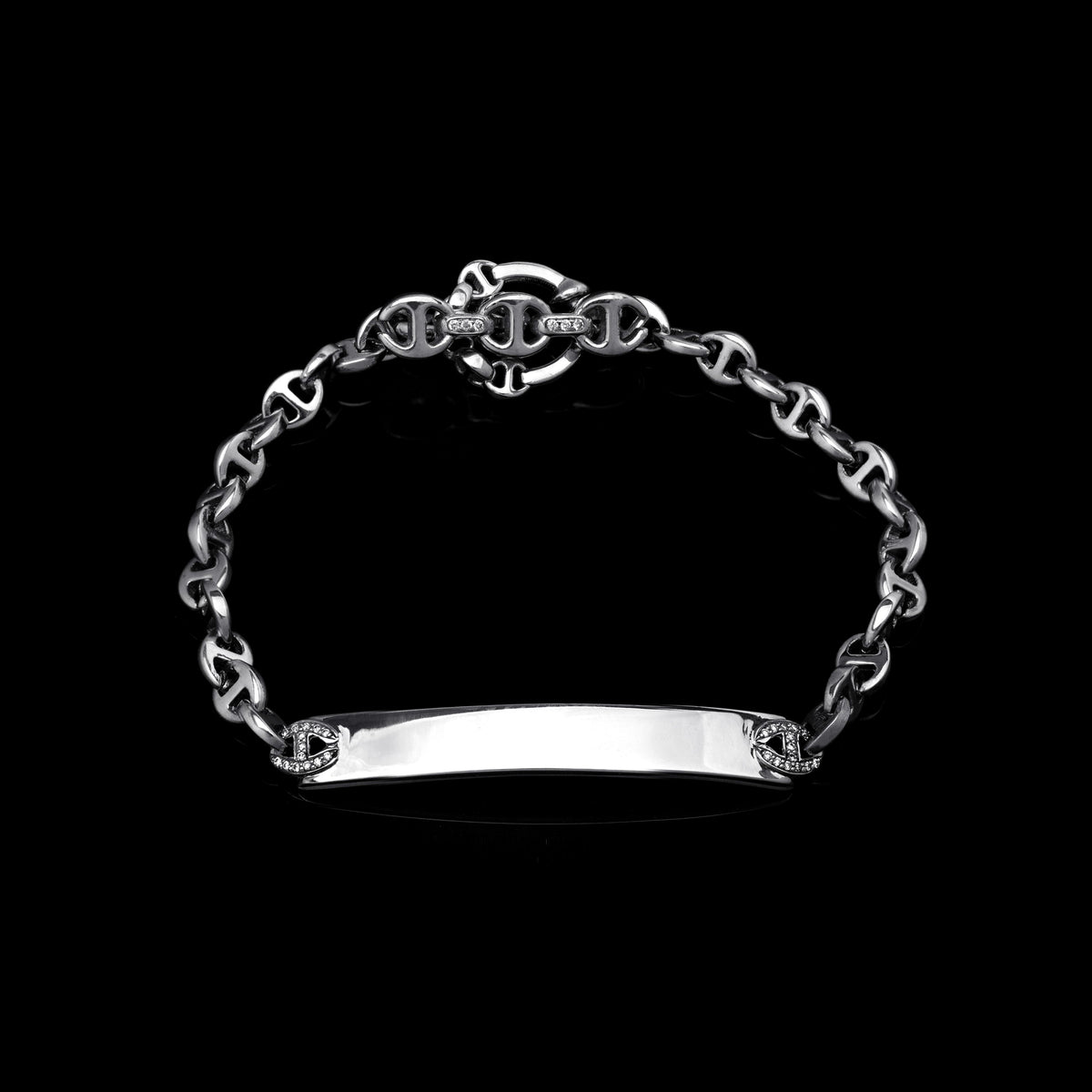 3mm Open-Link™ Monogram Bracelet in 18K white gold
