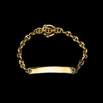 3mm Open-Link™ Monogram Bracelet in 18K yellow gold by HOORSENBUHS®