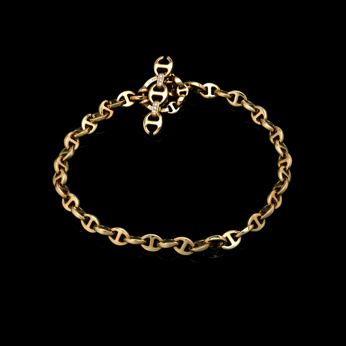 3mm Open-Link™ Bracelet in 18K yellow gold by HOORSENBUHS®
