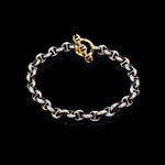 5mm Open-Link™ Bracelet - Sterling Silver in 18K yellow gold by HOORSENBUHS®