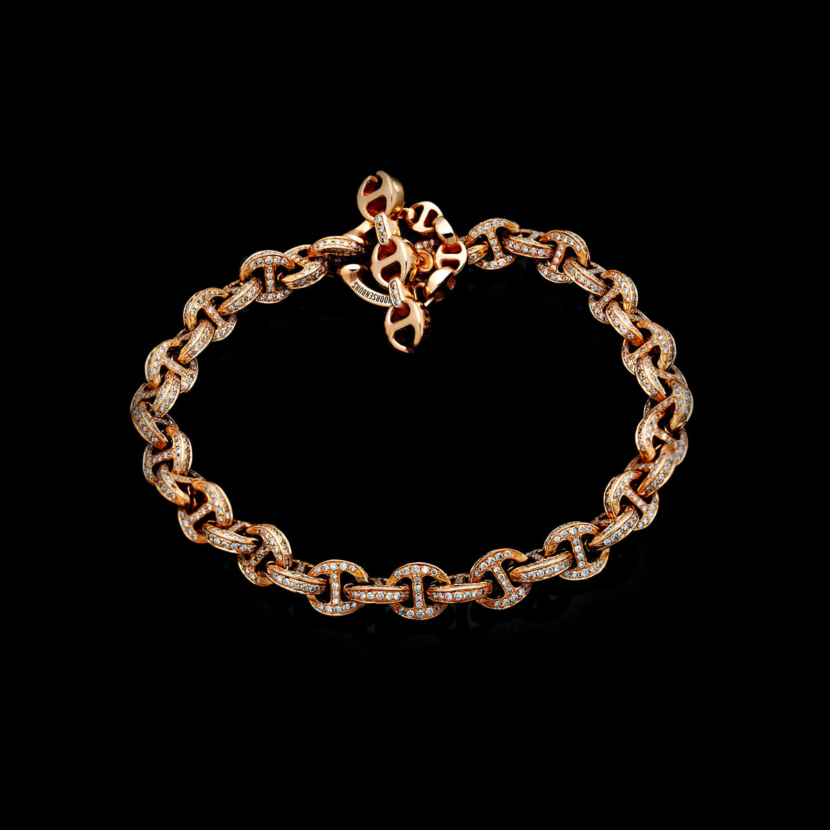 5mm Open-Link™ Bracelet Antiquated in 18K rose gold