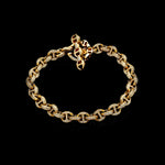 5mm Open-Link™ Bracelet Antiquated in 18K yellow gold by HOORSENBUHS®