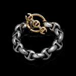 15mm Open-Link™ Bracelet - Sterling Silver in 18K yellow gold by HOORSENBUHS®