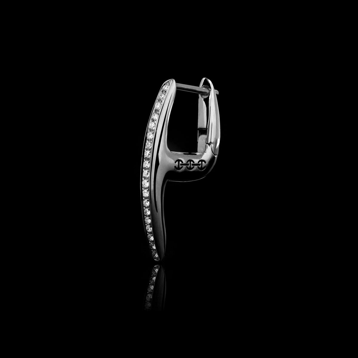 Mini Axe with Diamonds earrings in sterling silver by HOORSENBUHS®