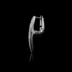 Mini Axe with Diamonds earrings in 18K white gold