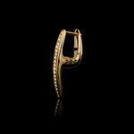 Mini Axe with Diamonds earrings in 18K yellow gold by HOORSENBUHS®