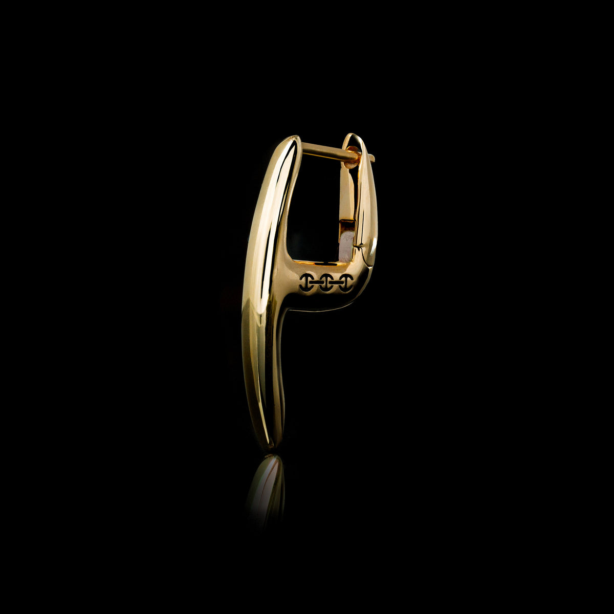 Mini Axe earrings in 18K yellow gold by HOORSENBUHS®