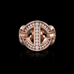 Verloop with Diamonds ring in 18K rose gold, view 2