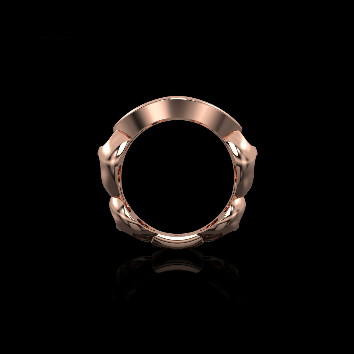Verloop with Diamonds ring in 18K rose gold, view 3