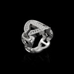 Verloop with Diamonds ring in 18K white gold