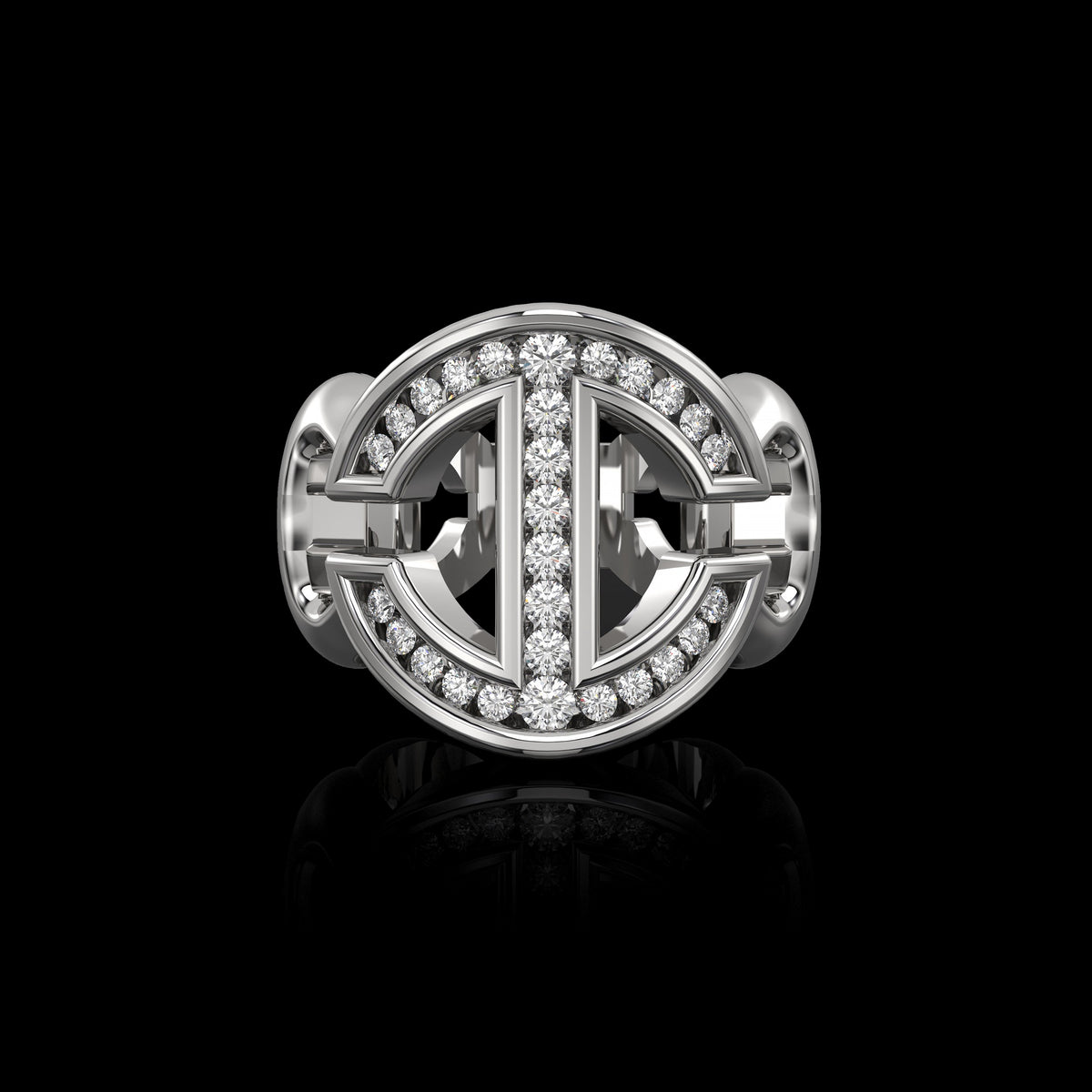 Verloop with Diamonds ring in 18K white gold, view 2