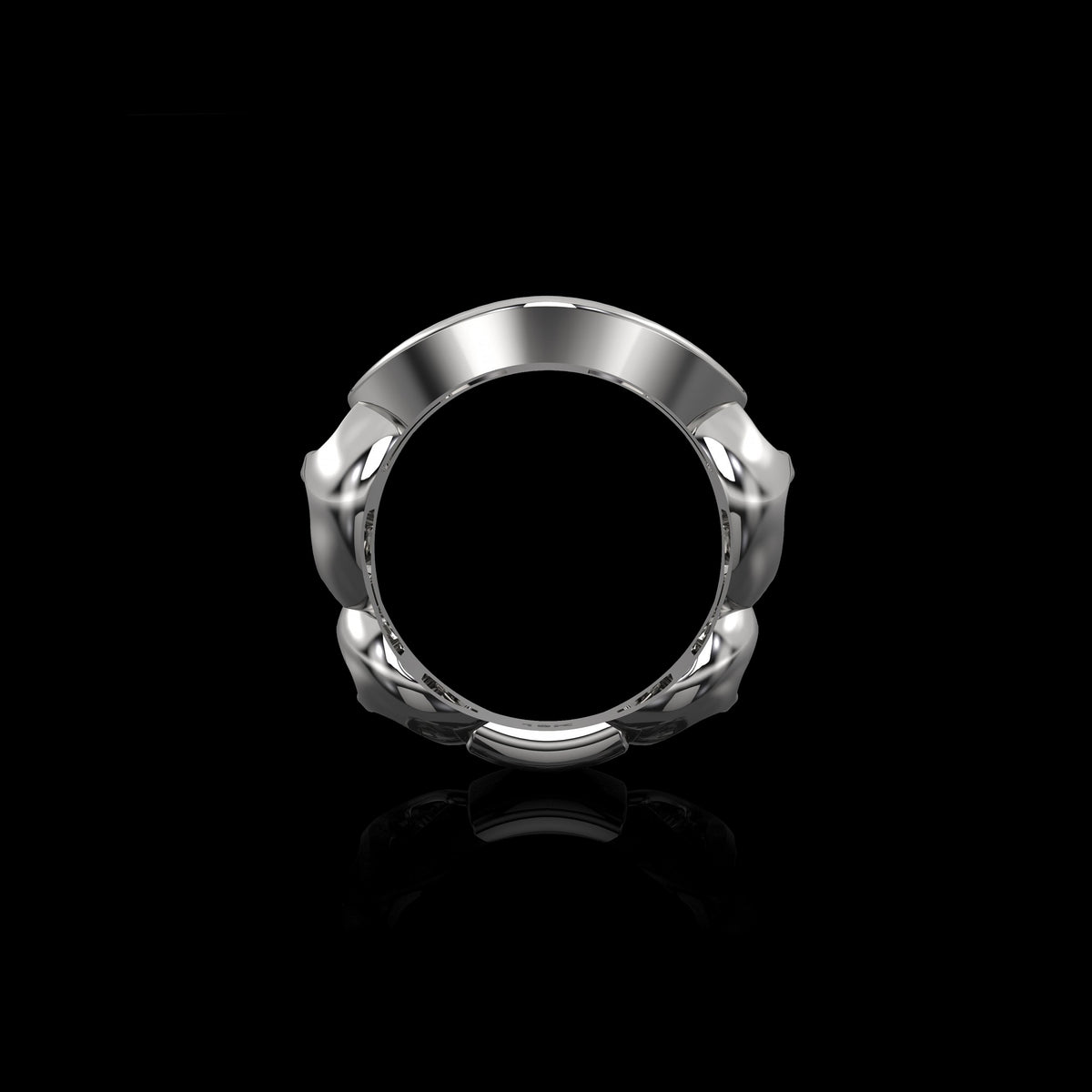 Verloop with Diamonds ring in 18K white gold, view 3