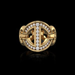 Verloop with Diamonds ring in 18K yellow gold